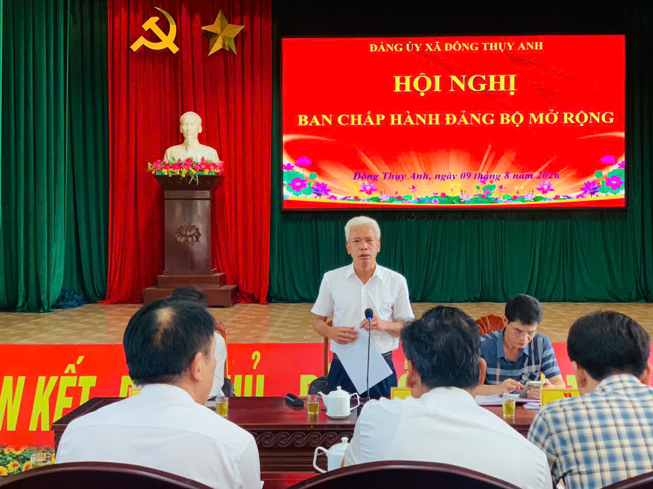 ĐẢNG ỦY XÃ ĐÔNG THỤY ANH TỔ CHỨC HỘI NGHỊ BAN CHẤP HÀNH ĐẢNG BỘ MỞ RỘNG
