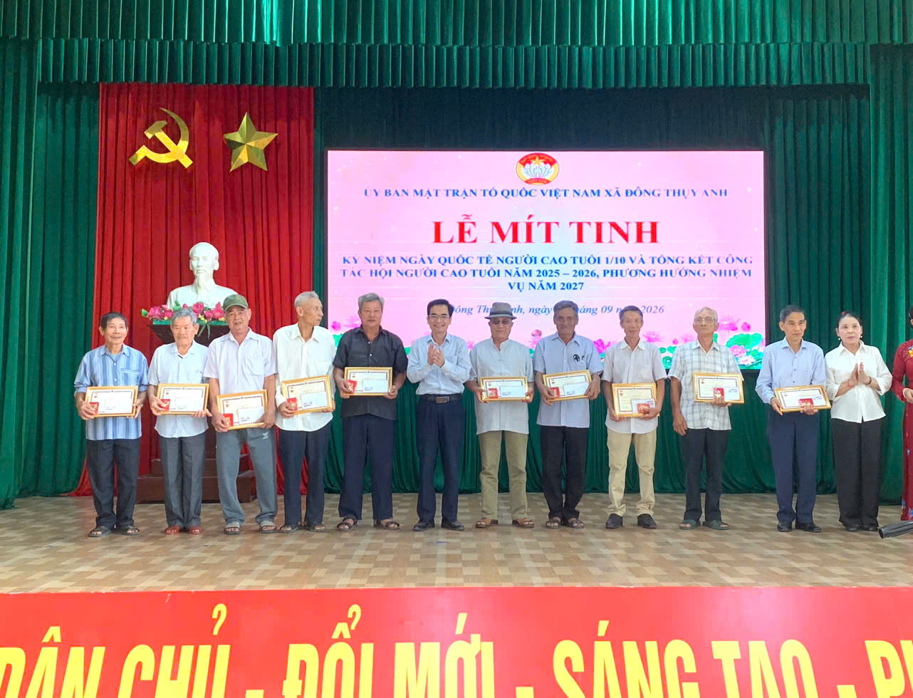 HỘI NGƯỜI CAO TUỔI XÃ ĐÔNG THỤY ANH MÍT TINH KỶ NIỆM NGÀY QUỐC TẾ NGƯỜI CAO TUỔI 1/10