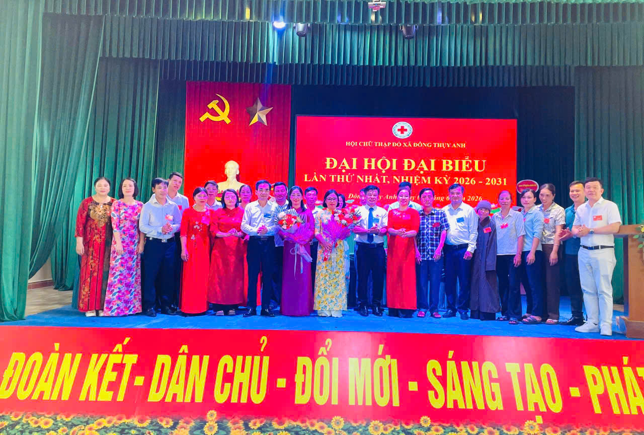 HỘI CHỮ THẬP ĐỎ XÃ ĐÔNG THỤY ANH TỔ CHỨC ĐẠI HỘI ĐẠI BIỂU LẦN THỨ I, NHIỆM KỲ 2026 – 2031