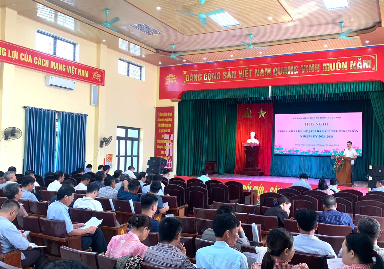 UBND XÃ ĐÔNG THỤY ANH TRIỂN KHAI KẾ HOẠCH BẦU TRƯỞNG THÔN NHIỆM KỲ 2026 – 2031